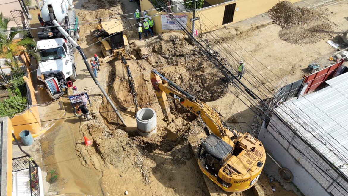 Coraasan continúa con trabajos de sustitución tramo colector aguas residuales en Padre Las Casas tras colapso